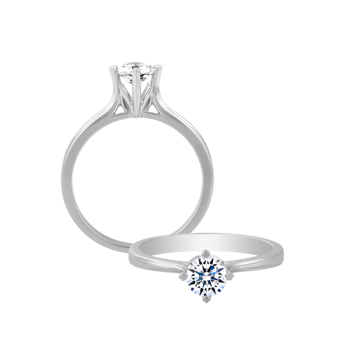 Nhẫn nữ đính đá CZ vàng 14K Alluring 3C