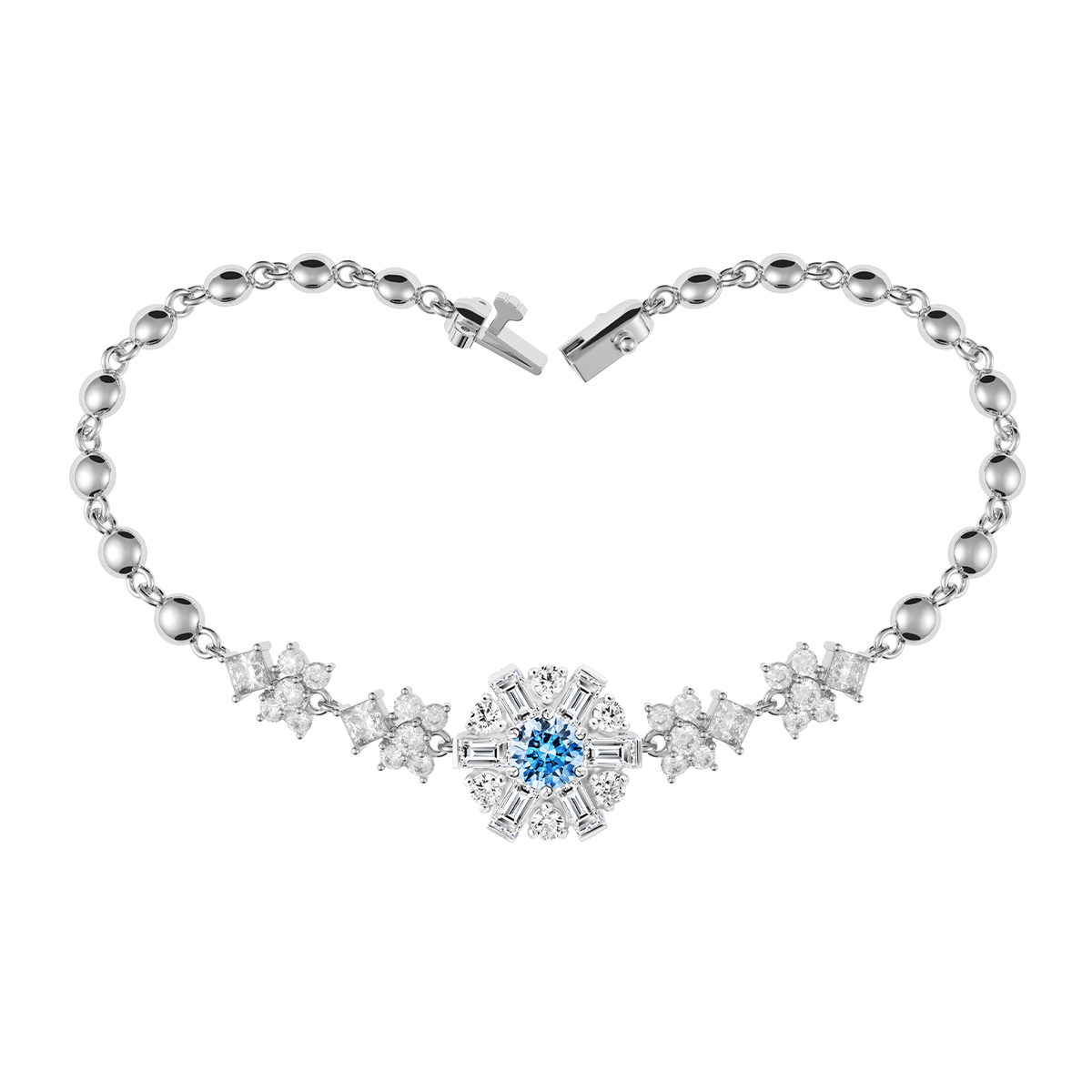Lắc đính đá CZ vàng 14K Brighty FBL 5C