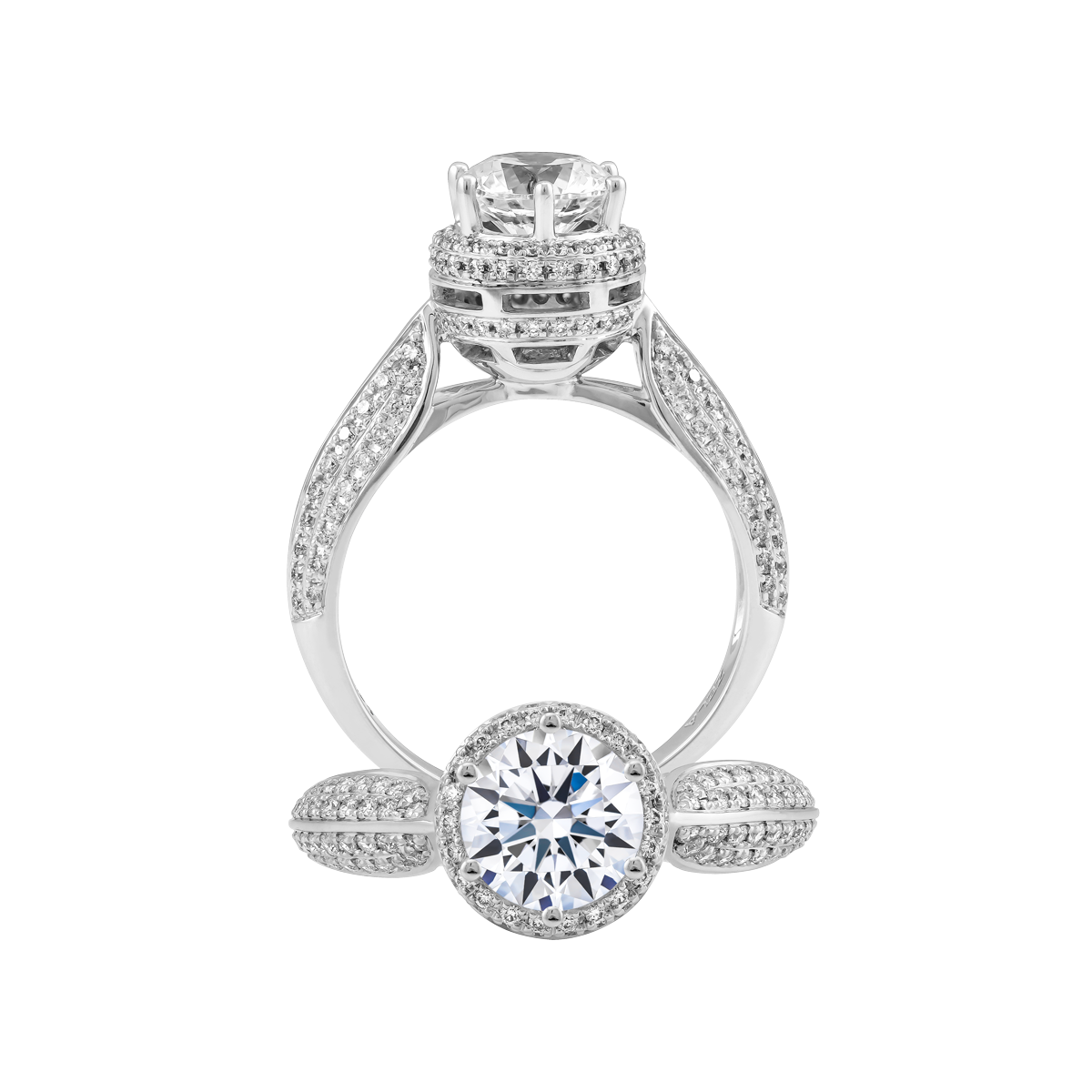 Nhẫn nữ đính đá CZ vàng 14K Akiva 1.5CT