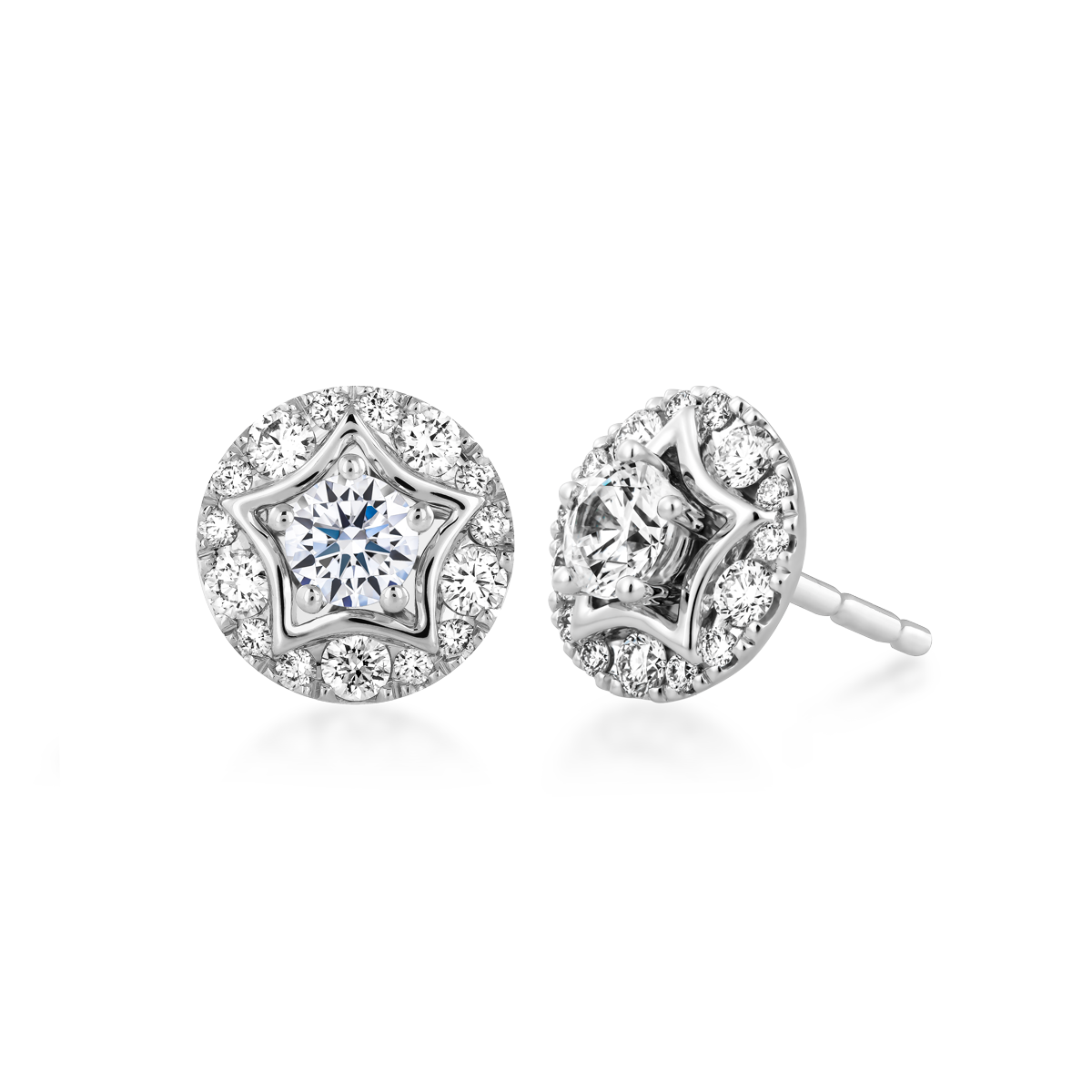 Ổ Bông kim cương tấm vàng 14K Ryshia 3C