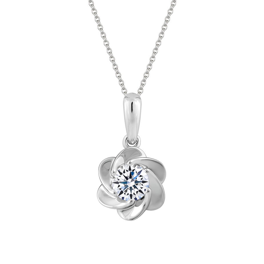 Mặt kim cương 8 Hearts & Arrows vàng 14K Camelia N H&A 2C