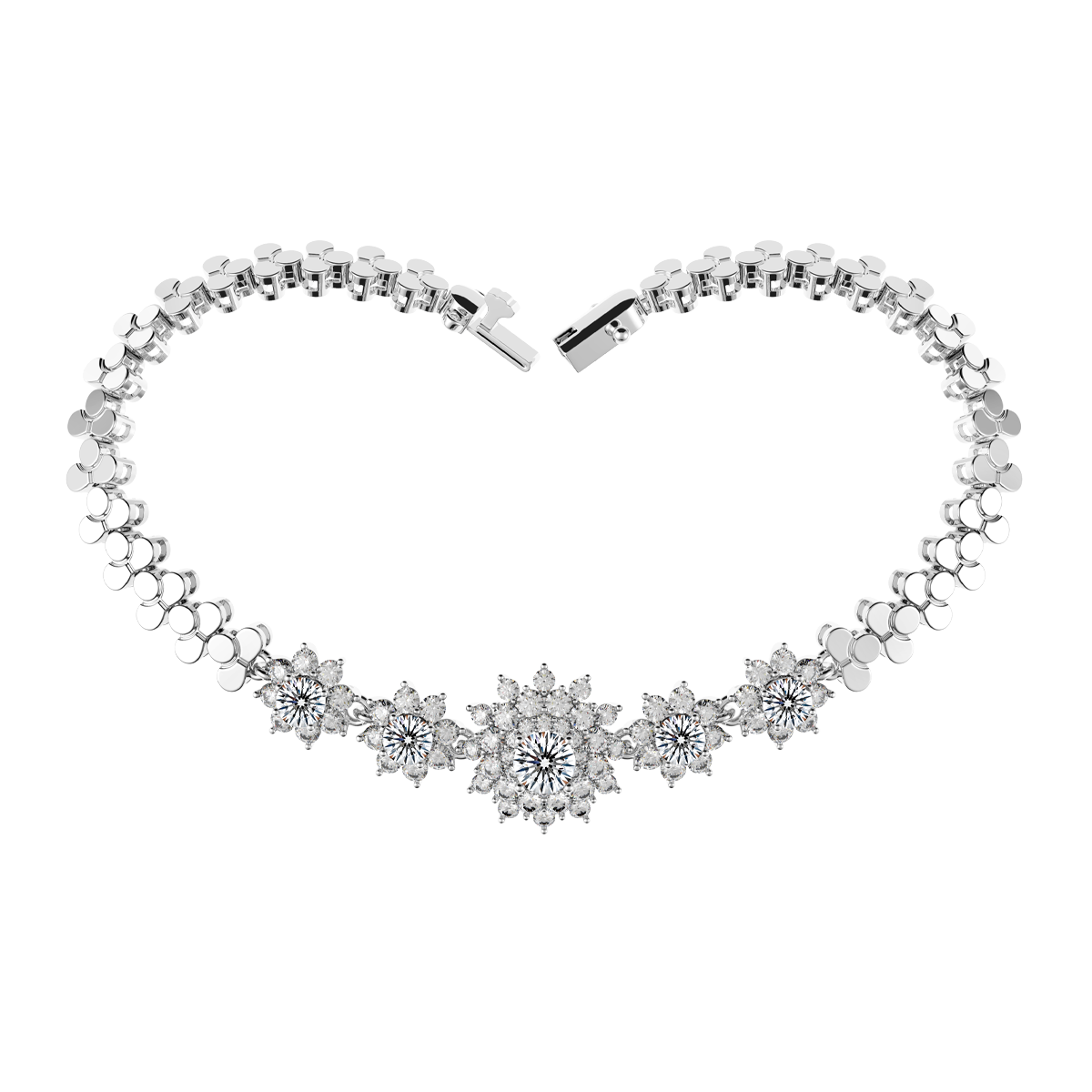 Lắc đính đá CZ vàng 14K Category 3C