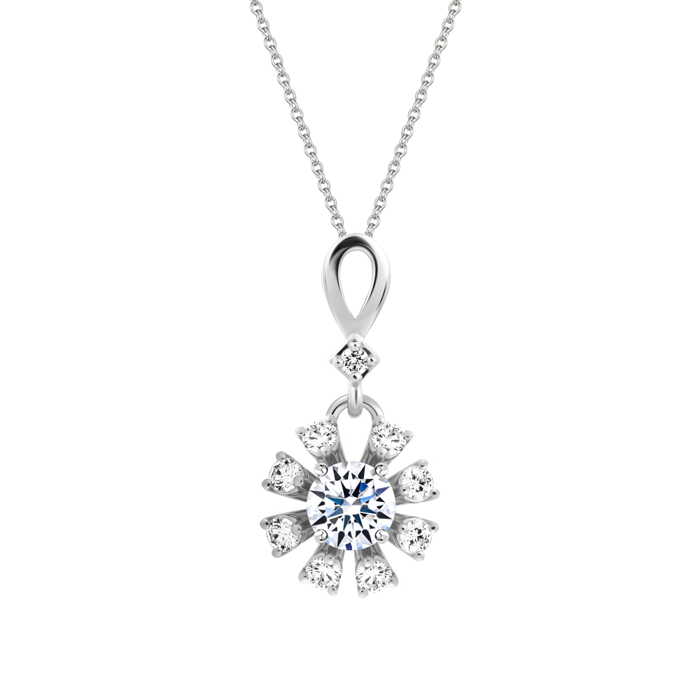 Mặt kim cương 8 Hearts & Arrows vàng 14K Clitus H&A 2C