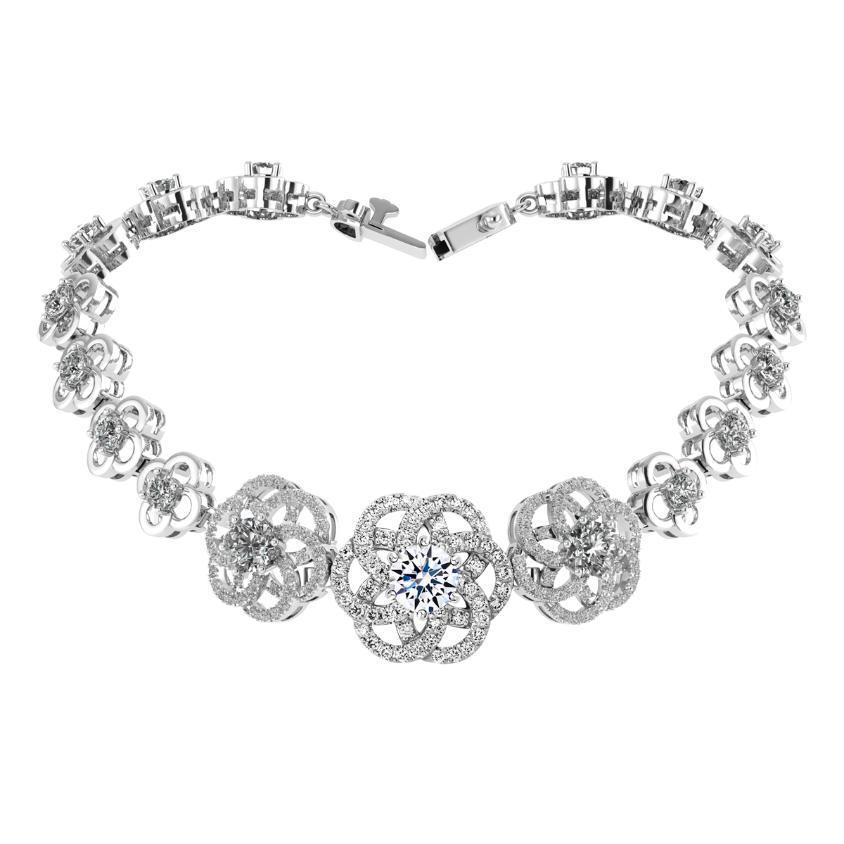 Lắc kim cương tấm vàng 14K Sincere 3C