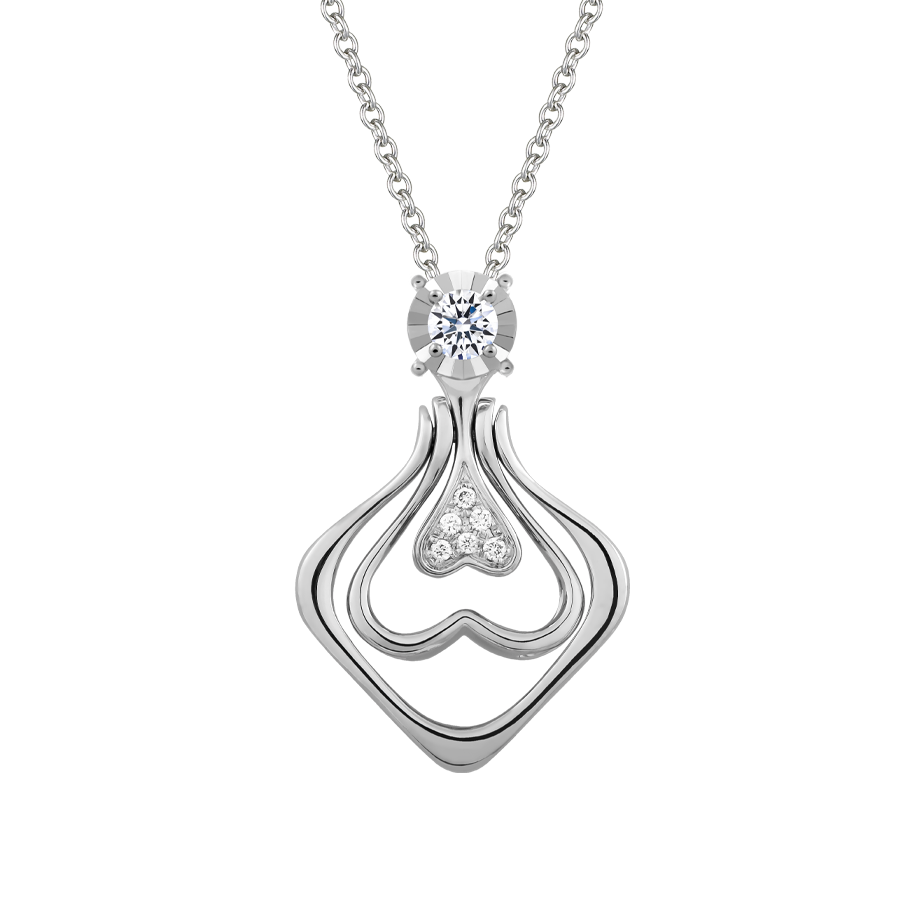 Mặt kim cương vàng 14K Miranda 5p