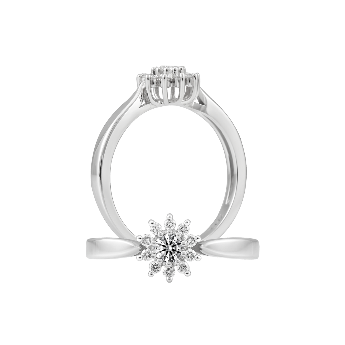 Ổ nhẫn nữ kim cương tấm vàng 14K Amuse N 3C