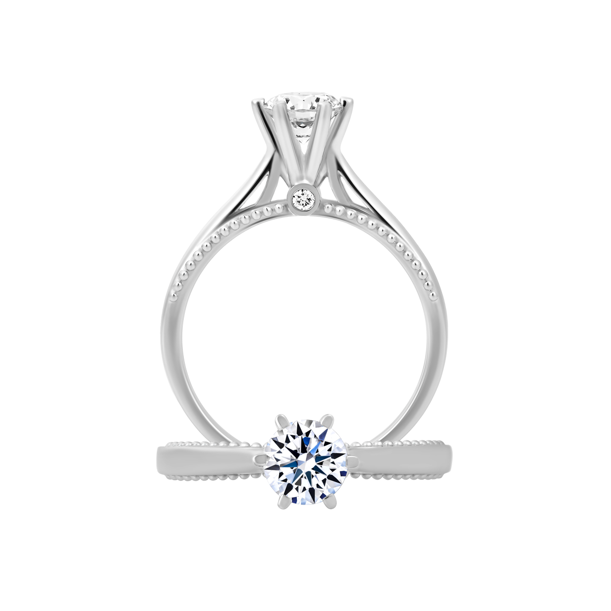 Ổ nhẫn nữ kim cương tấm vàng 14K Dignify 5C