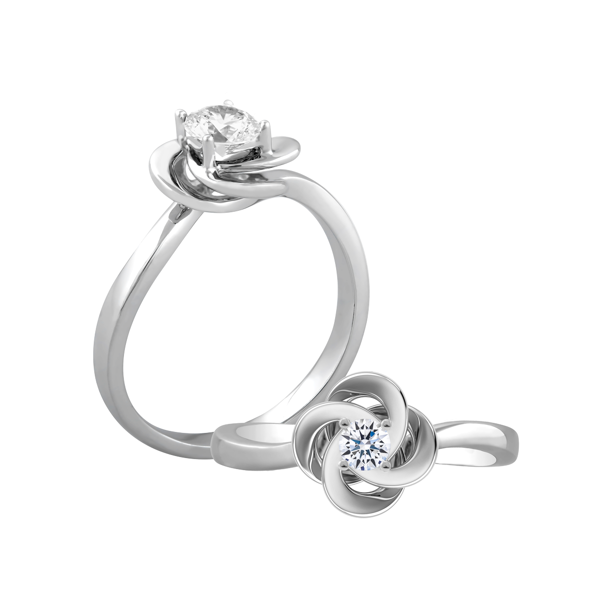 Ổ nhẫn nữ vàng 14K Fate twine 2C
