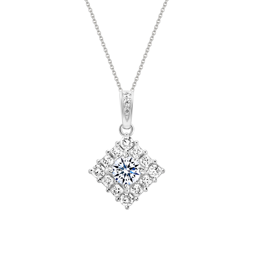 Mặt đính đá CZ vàng 14K Garishly 2C