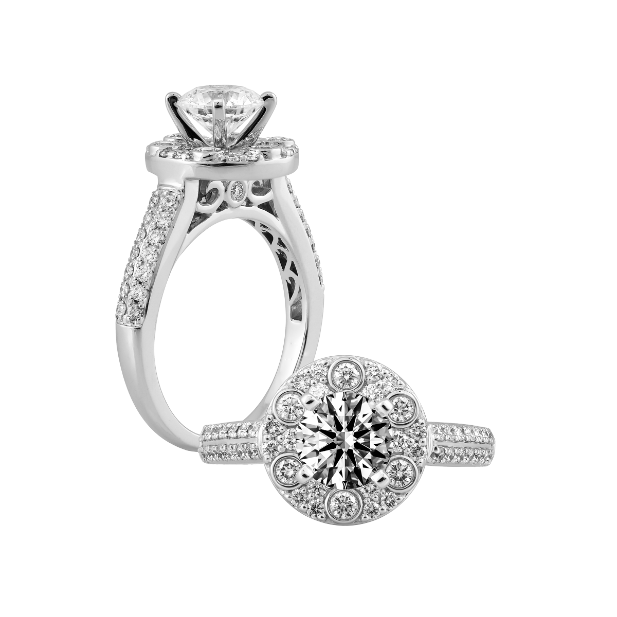 Nhẫn nữ đính đá CZ vàng 14K Caldren 3C