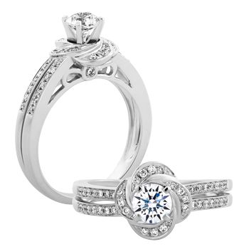 Ổ nhẫn nữ kim cương tấm vàng 14K Canzon 5C