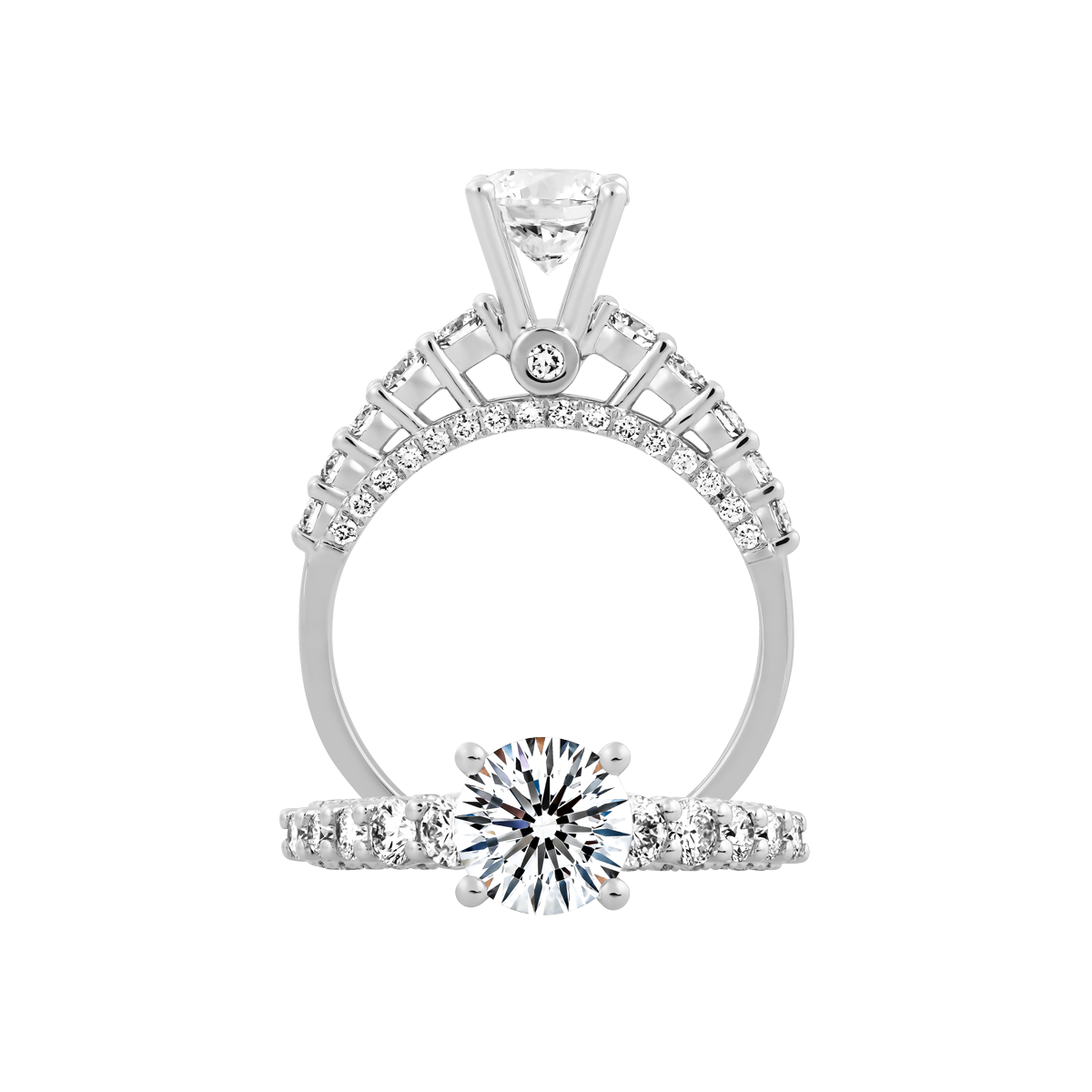 Nhẫn nữ đính đá CZ vàng 14K Glamor 5C