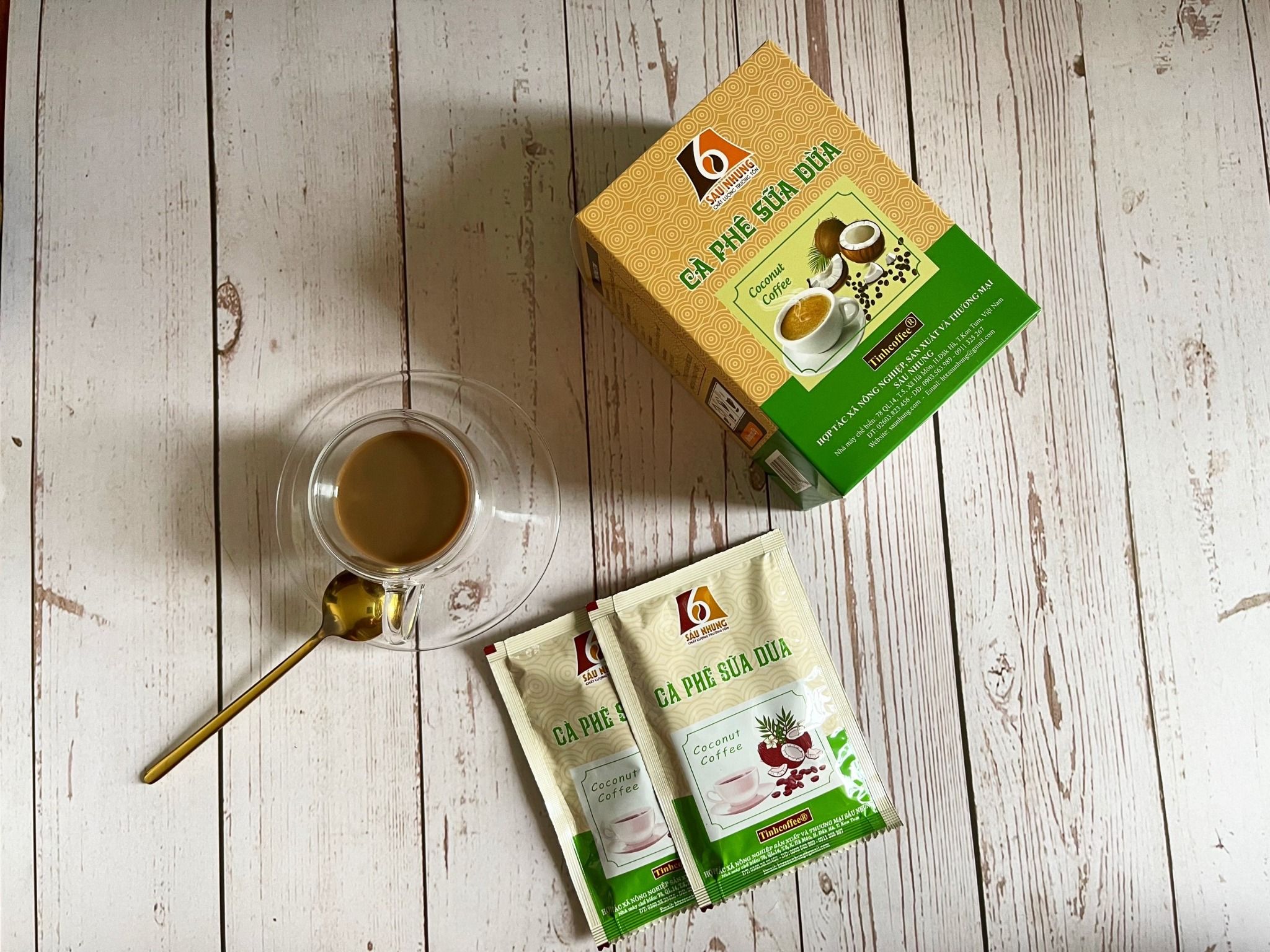 Cà phê Sữa dừa (10 gói x 25g/hộp)