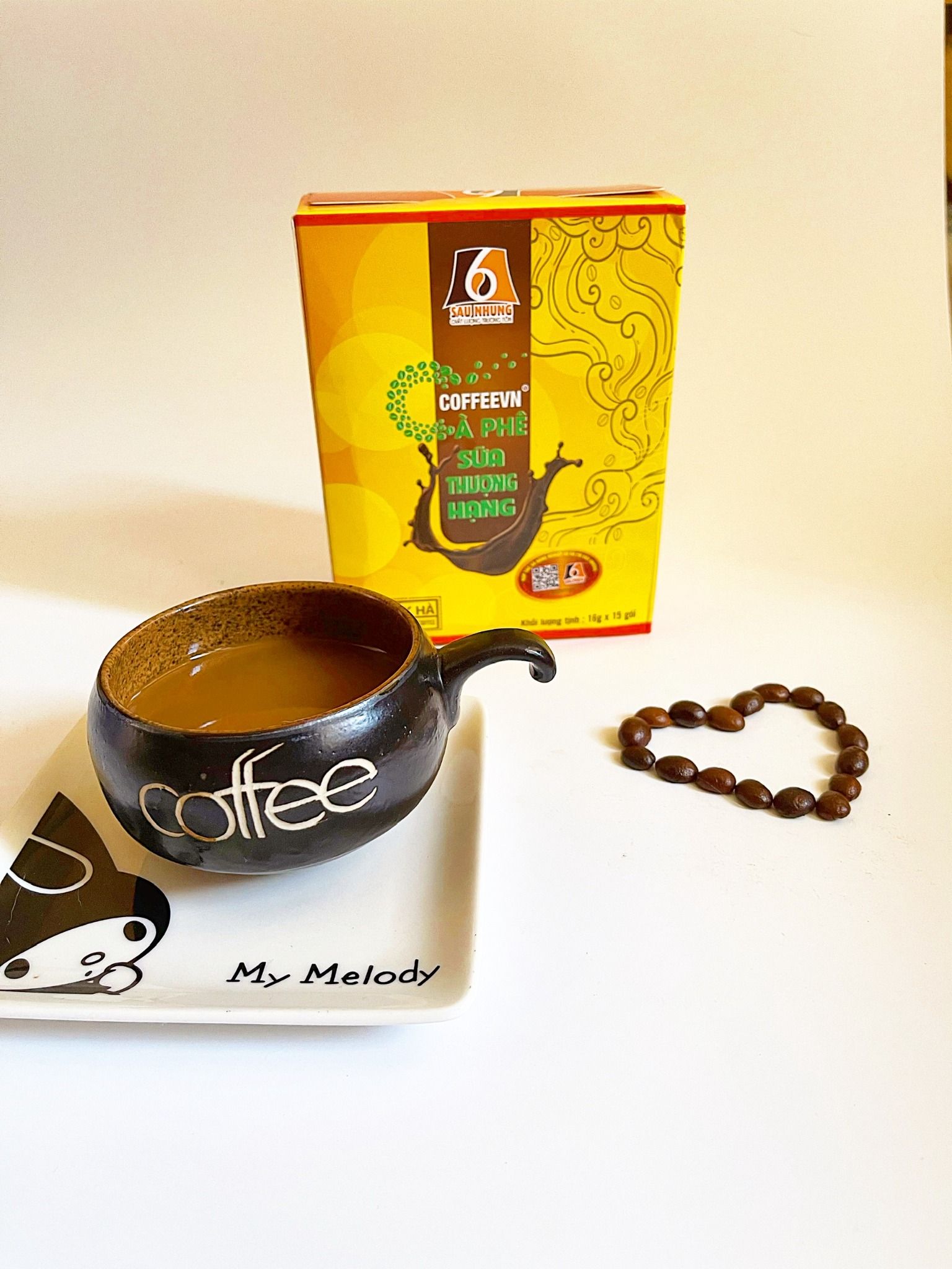 Cà phê sữa thượng hạng Coffeevn (15 gói x 16g/hộp)