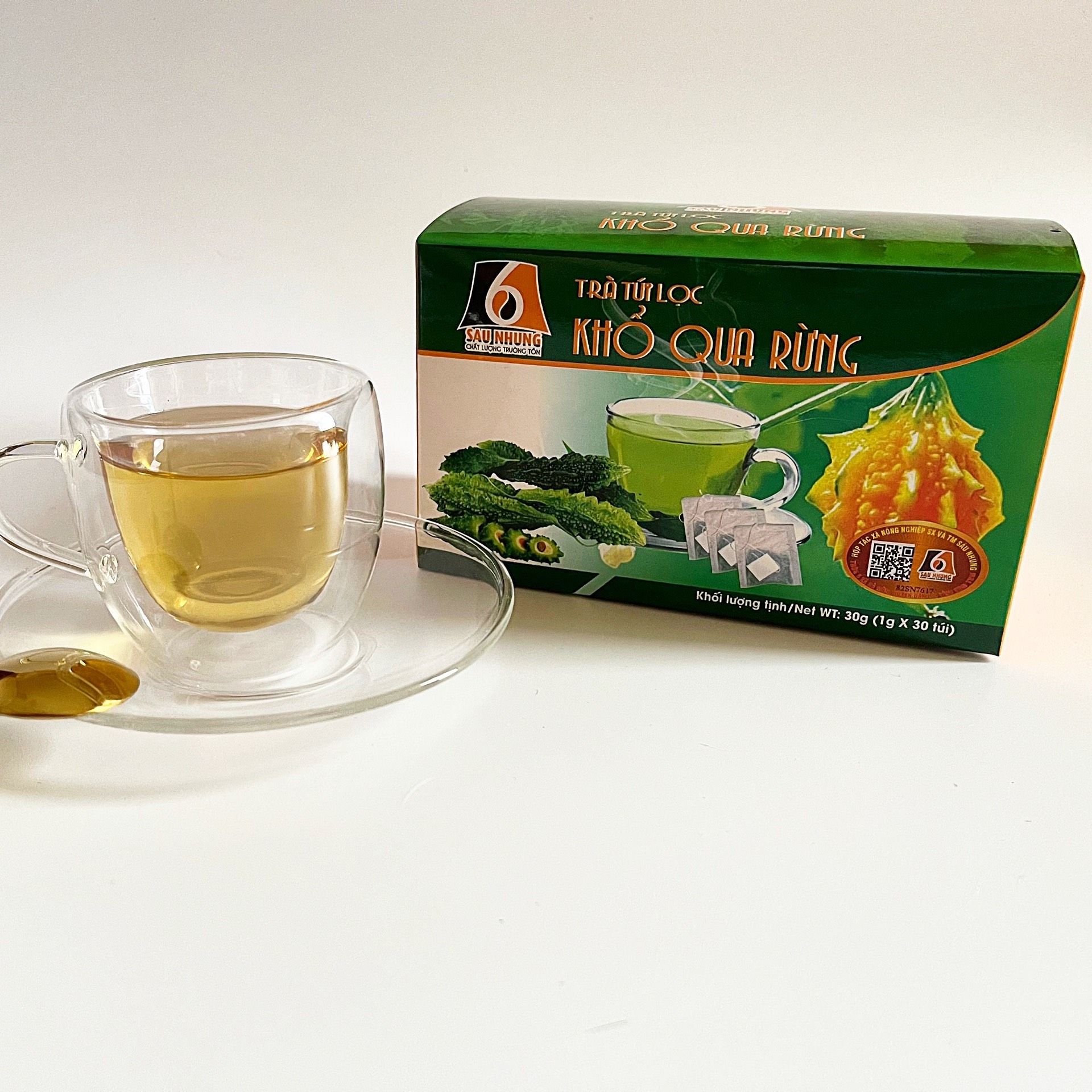 Trà túi lọc - Khổ qua rừng (1g x 30 túi/hộp)