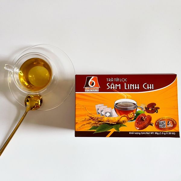  Trà túi lọc - Sâm linh chi (1,5g x 20 túi/hộp) 