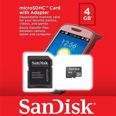 Thẻ Nhớ MicroSD Sandisk 4Gb