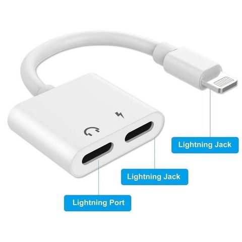 Cáp Chuyển Đổi Sang 2 Chân Lightning 1 Sạc 1 Nghe