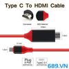 Cáp HDMI 2K 4K Kết Nối Tivi Với Điện Thoai Qua Chân Type C