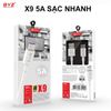 Dây Cáp Sạc Nhanh 5A Chính Hãng BYZ X9 Chân Type-C