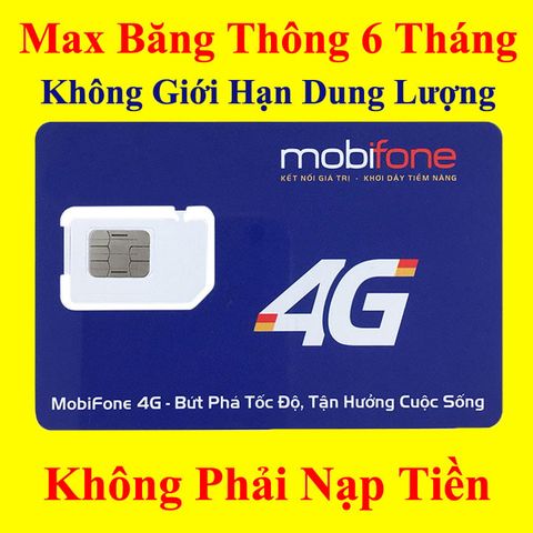 Sim 4G Mobifone VPB51 Max Băng Thông Không Giới Hạn Trọn 6 Tháng