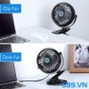 Quạt Mini Fan Kẹp Để Bàn ML F168 Sạc Pin Cao Cấp