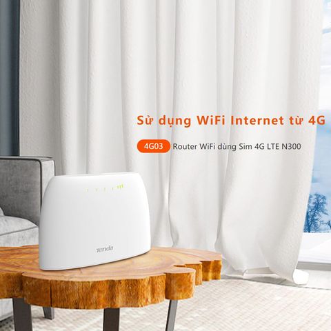 Bộ phát wifi 4G Tenda N300-4G03