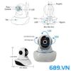 Camera IP WiFi Onvif 2 Râu Quan Sát 360 Độ Chất Lượng HD