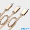 Cáp Sạc 3 Đầu Hoco X2 Chân Micro Usb - Type C - Lightning