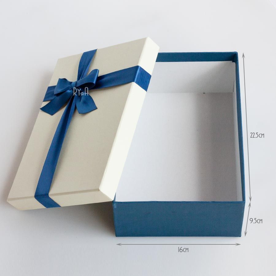  Hộp quà chữ nhật đính nơ cỡ lớn (22.5x16x9.5cm), hộp quà tặng sinh nhật, hộp quà tặng 8/3, Valentine 