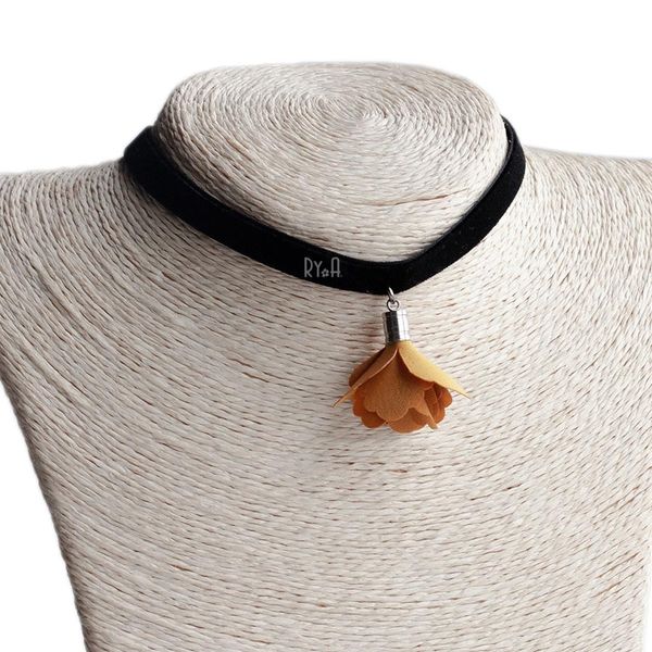  Dây choker mặt hoa vải RYA 750333 