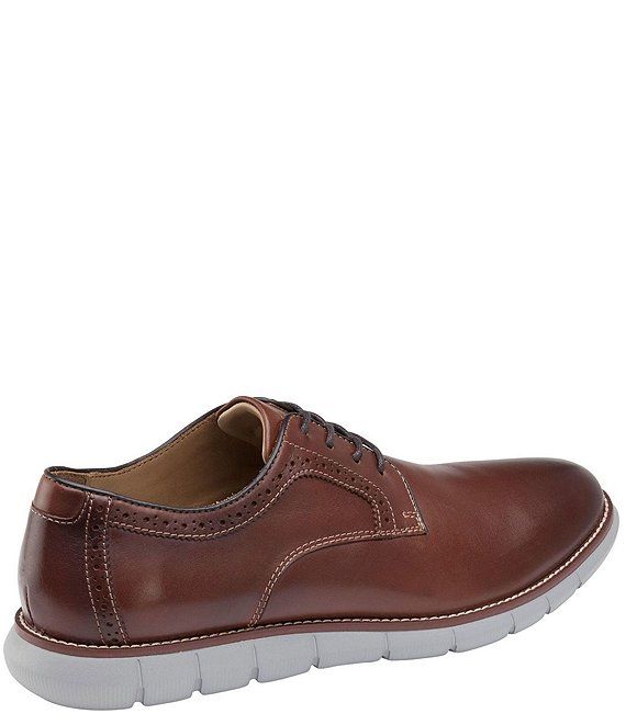 Giày Tây Da Bóng Leather Plain Toe Màu Đỏ Nâu Big Size