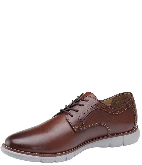 Giày Tây Da Bóng Leather Plain Toe Màu Đỏ Nâu Big Size