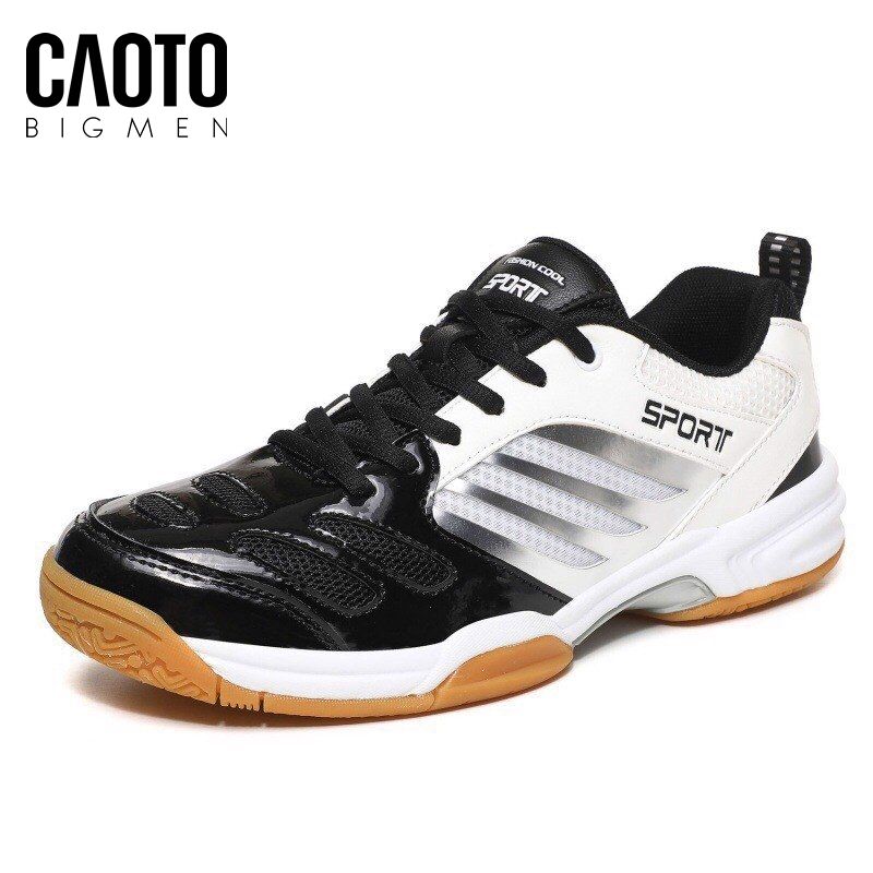 Giày Cầu Lông Sport Cao Cấp Trắng Đen Big Size 45-46-47-48