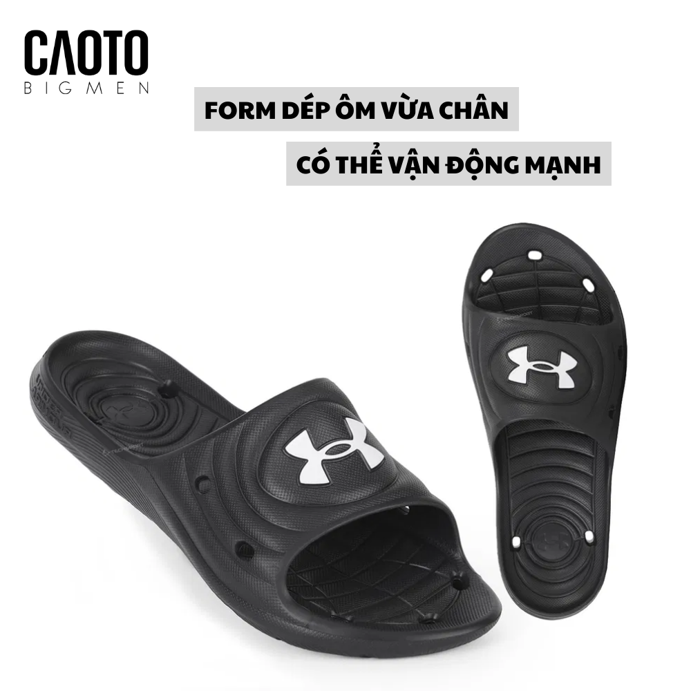 Dép Nam Under Armour Lockers IV Đi Biển Màu Đen Big Size