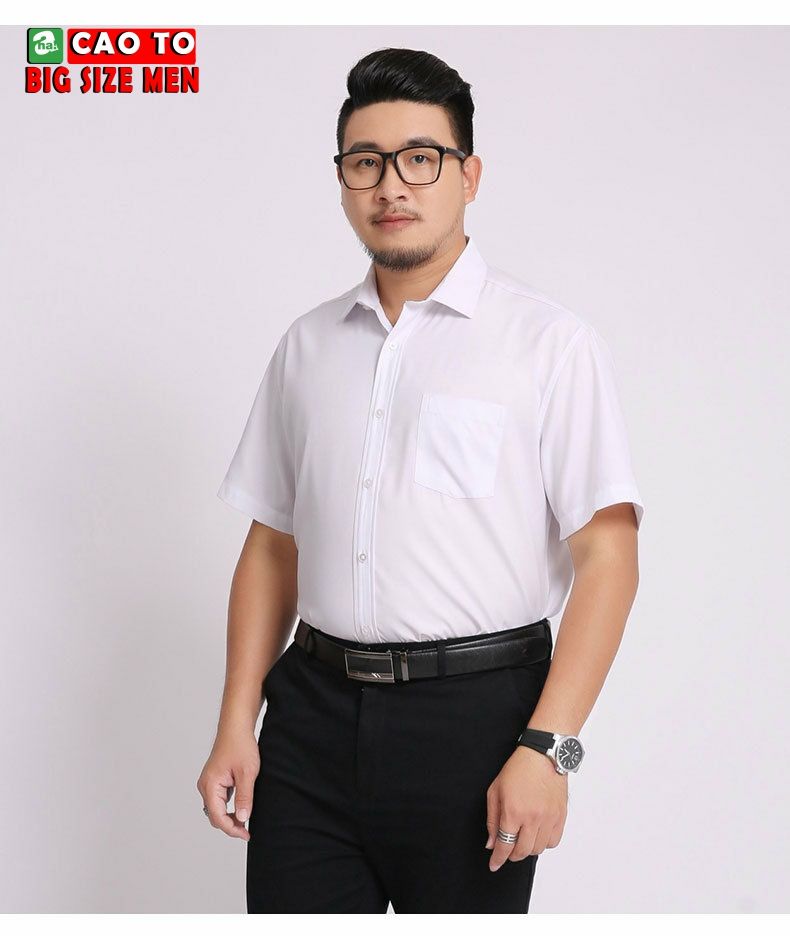 Áo Sơ Mi Trắng Menster Tados Nam Tay Ngắn Size Lớn