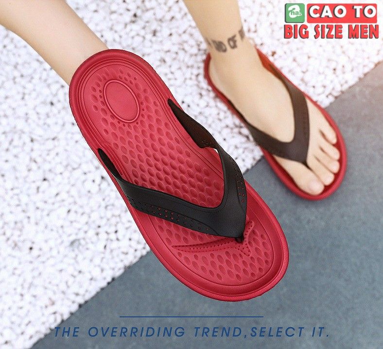 Dép Kẹp Flip-Flop Đỏ Quai Đen