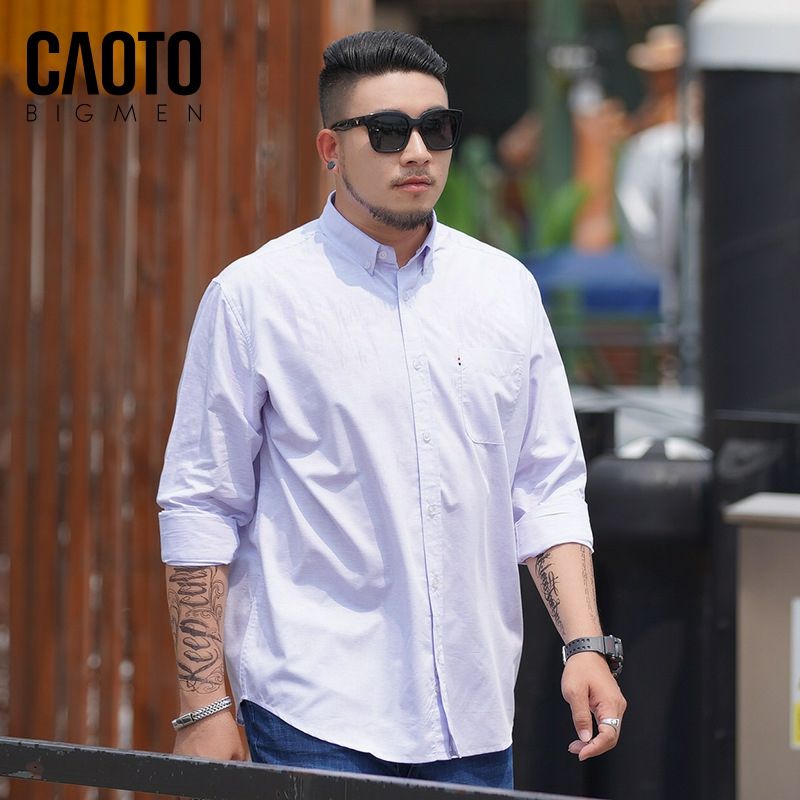 Áo Sơ Mi Tay Dài Nam Size Lớn Màu Trắng Trơn 2XL 3XL 4XL 5XL 6XL