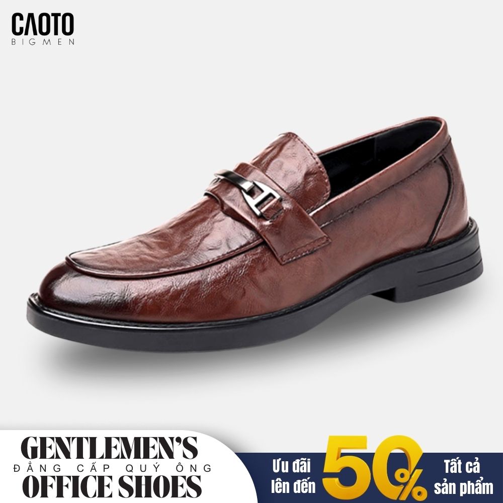 Giày Tây Xỏ Titan Nâu Bigsize