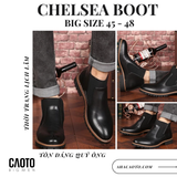  Giày Tây Chelsea Boot Đen Big Size 