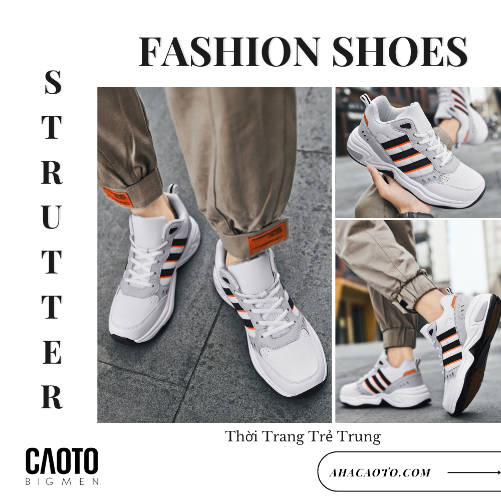  Giày Sneaker Strutter Trắng Big Size 46 - 50 