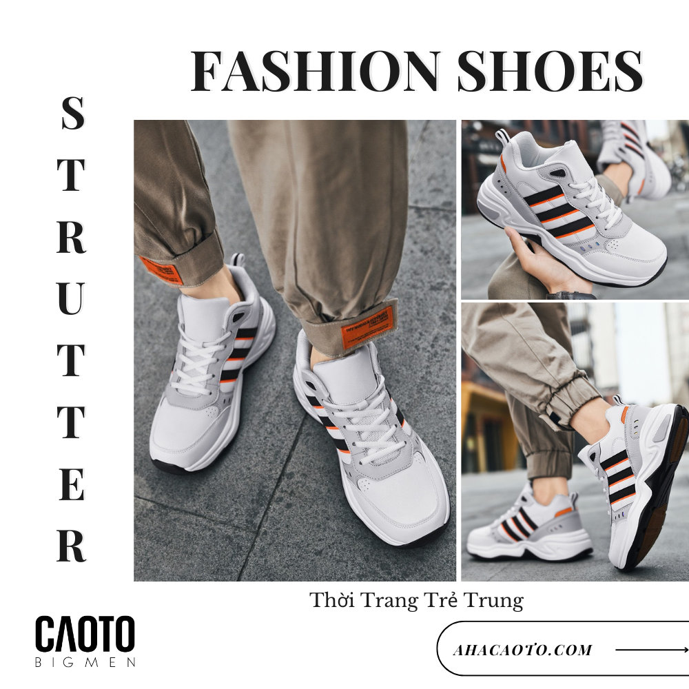 Giày Sneaker Strutter Trắng Big Size 46 - 50