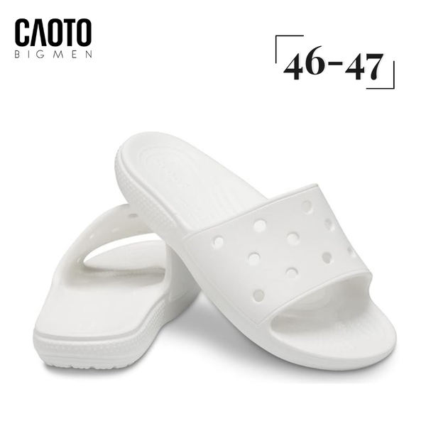  Dép Crocs Classic Color-Block Slide Trắng Big Size 