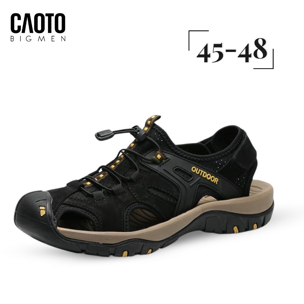 (SALE OFF) Sandal Bít Mũi Outdoor Màu Đen Big Size Men