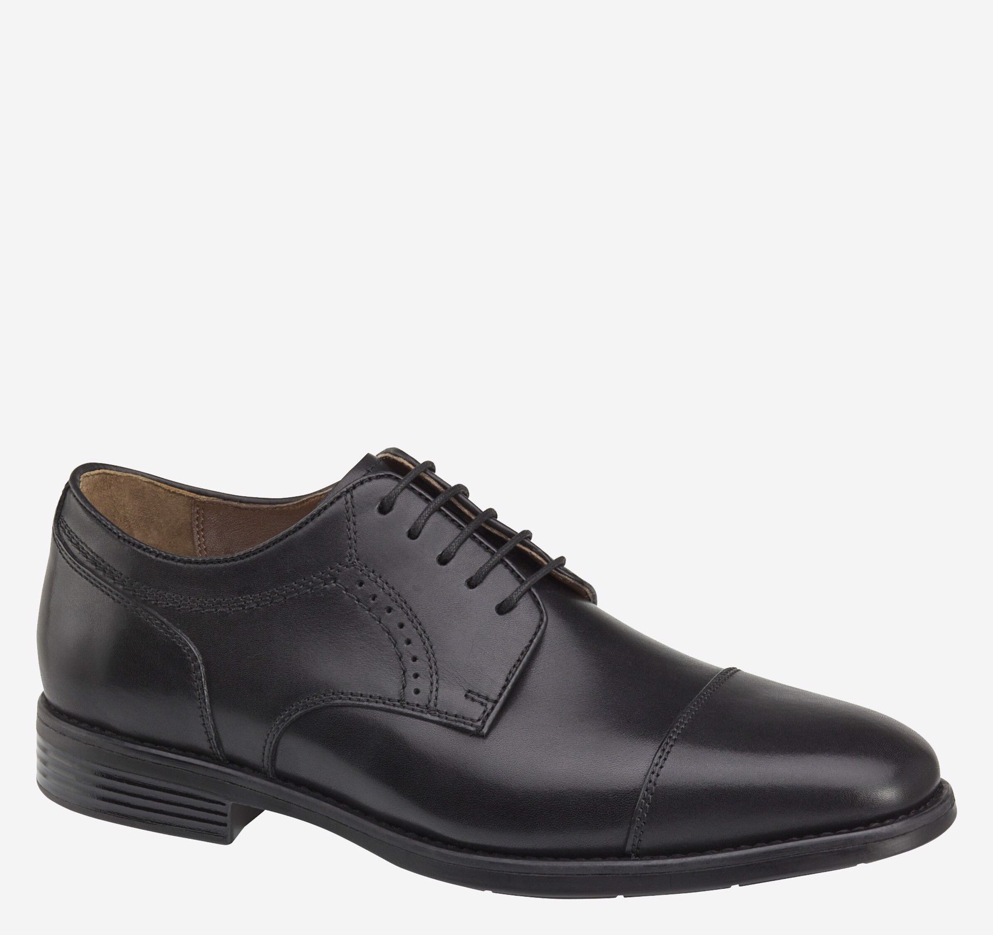 Giày Tây Da Bóng BRANNING CAP TOE Màu Đen Big Size