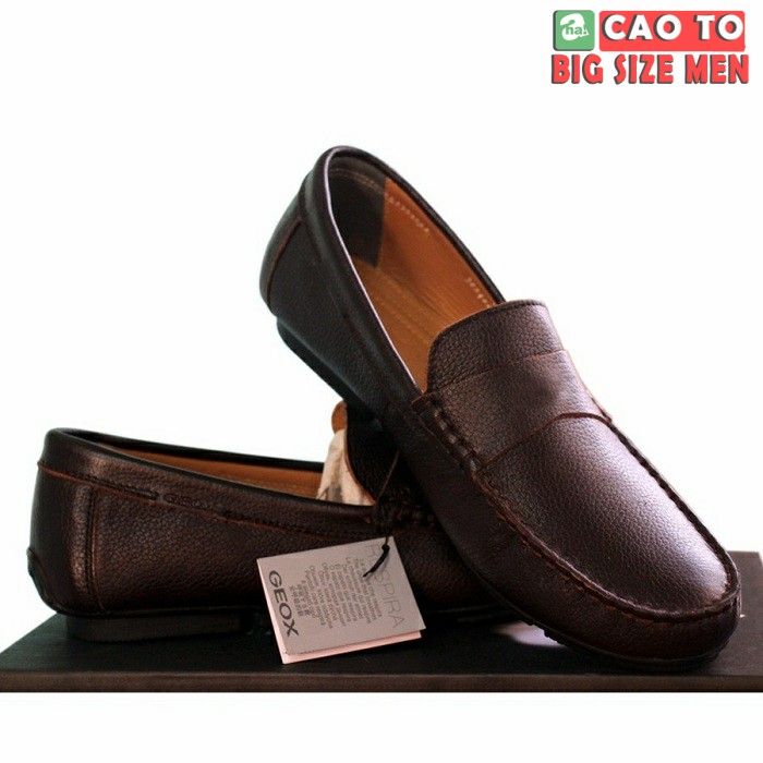 Giày lười Geox da Brown bigsize