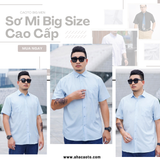  Áo Sơ Mi Nam Xanh biển  Tay Ngắn Size Lớn 2XL 3XL 4XL 5XL 6XL 7XL 8XL 9XL 10XL 