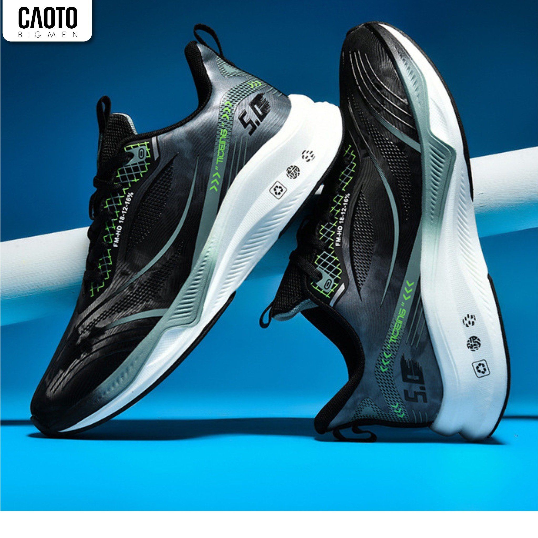 Giày thể thao Speed Runner Black-Green Big Size