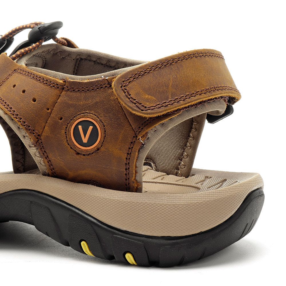 Giày Sandal Bít Mũi Anti-collision Outdoor Vàng Nâu Big Size Men