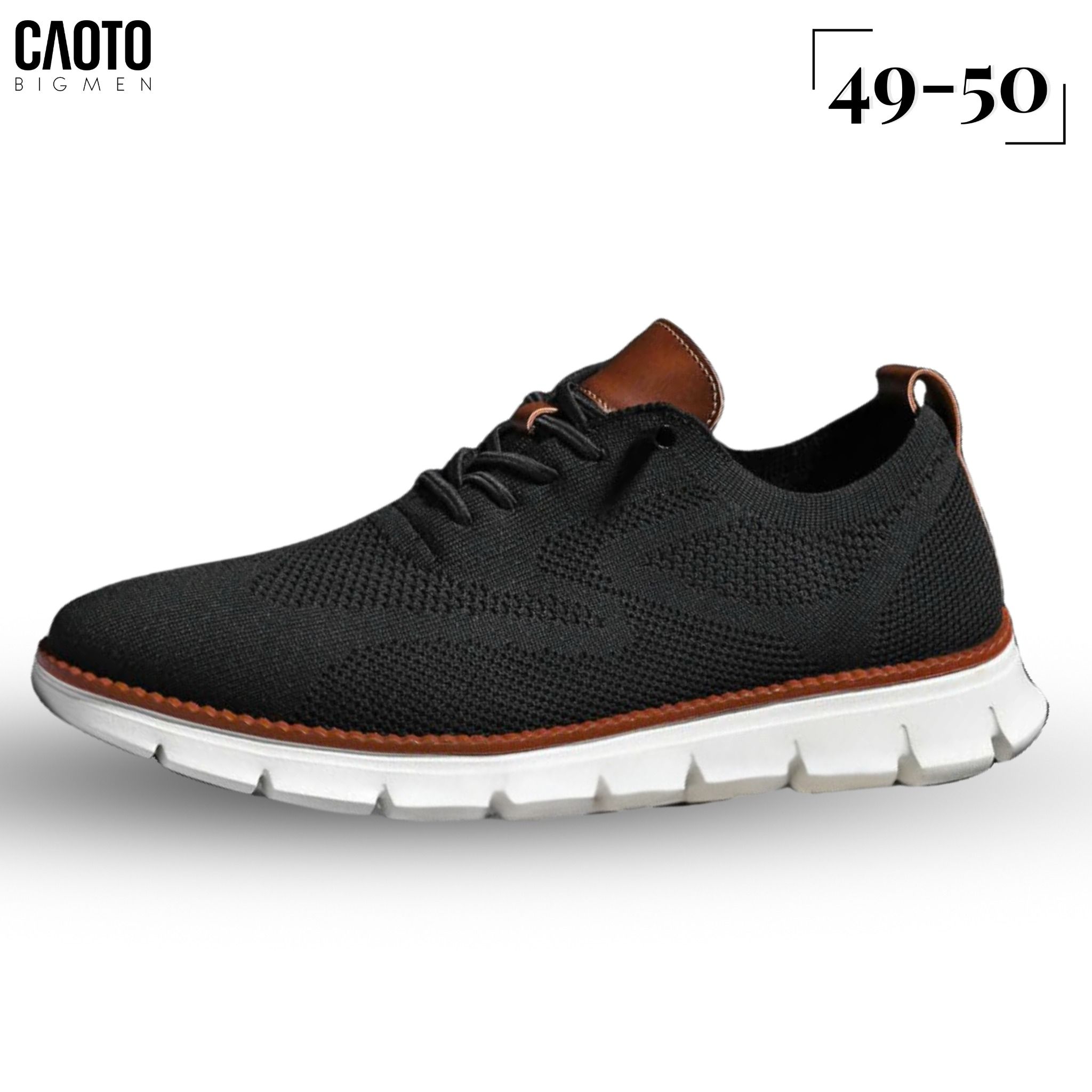 Giày Thể Thao Casual Flex Black-Brown Big Size